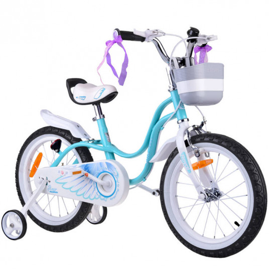 RoyalBaby Children's Bicycle 18" Little Swan, basket, side wheels RB18-18