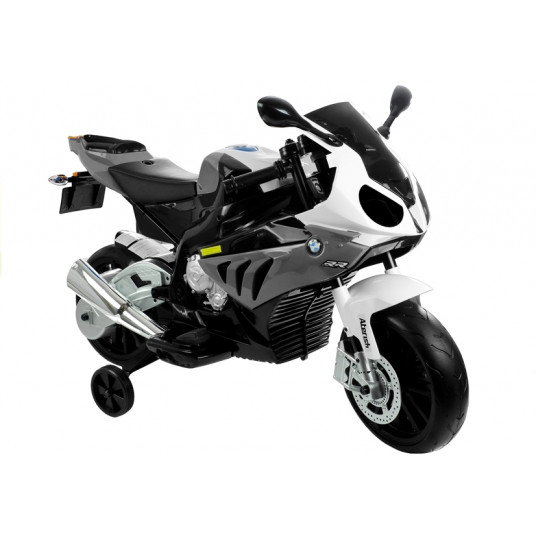 Vaikiškas elektrinis motociklas BMW S1000RR, sidabrinis