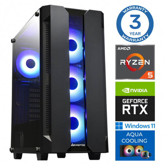  INTOP AQUA Ryzen 5 7600X 16GB DDR5 2TB SSD M.2 NVME+2TB RTX3060 12GB WIN11 