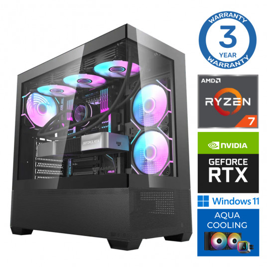 INTOP AQUA Ryzen 7 7700X 64GB DDR5 1TB SSD M.2 NVME RTX4070 SUPER 12GB WIN11