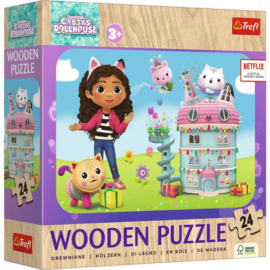 Wooden puzzle 24 elements Gabbys Dollhouse