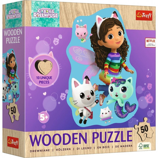 Wooden puzzle 50 pieces Happy Gabby