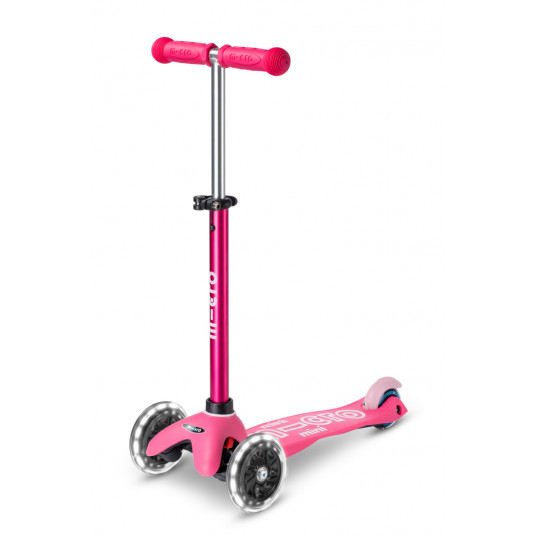 MICRO paspirtukas Mini Micro Deluxe LED Pink, MMD075