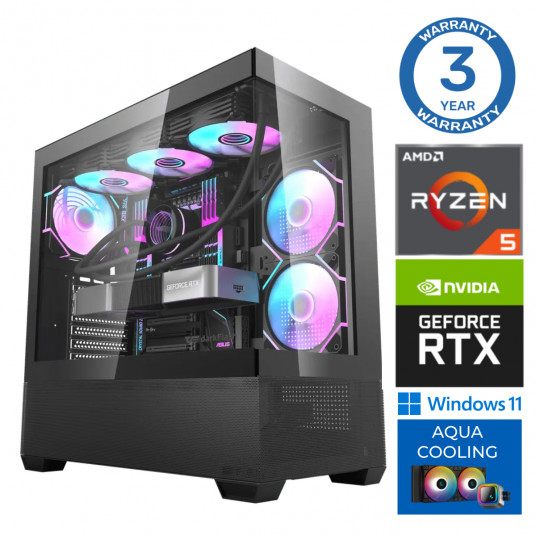 INTOP AQUA Ryzen 5 7600X 64GB DDR5 1TB SSD M.2 NVME RTX4070 SUPER 12GB WIN11