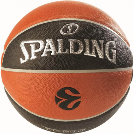 Krepšinio Kamuolys Spalding NBA Eurolyga IN/OUT Oranžinė-Juoda TF-500 84002Z/77101Z - Dydis 7