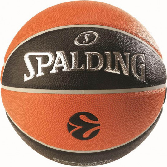 Krepšinio Kamuolys Spalding Eurolyga Oranžinė-Juoda TF-1000 Legacy 77100Z - Dydis 7