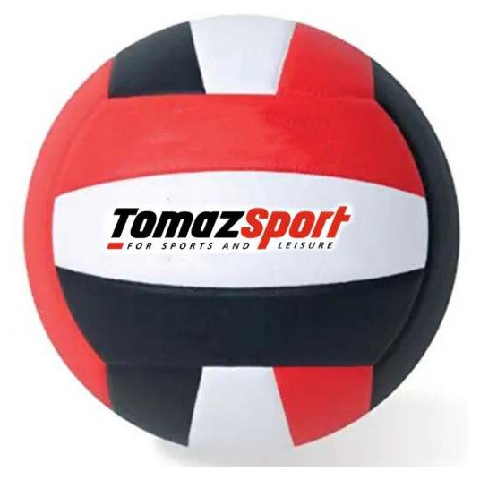 Tinklinio Kamuolys Tomaz Sport, Black and Red 18 panelių