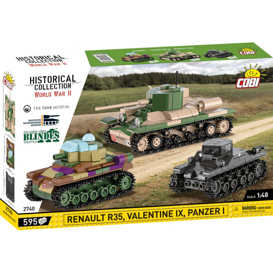 Blocks Renault R35 - Valentine IX - Panzer I