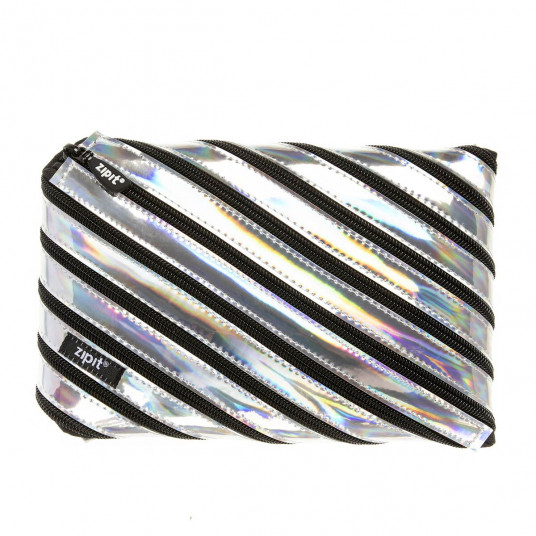 Penalas-pieštukinė ZIPIT Metallic Jumbo Pouch, ZJMT-2, Sidabrinės spalvos, vnt.