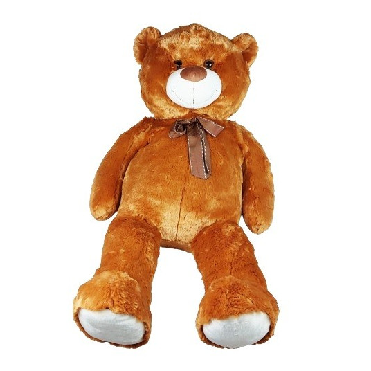 Mascot Plush Teddy Bear with a bow 100 cm brown