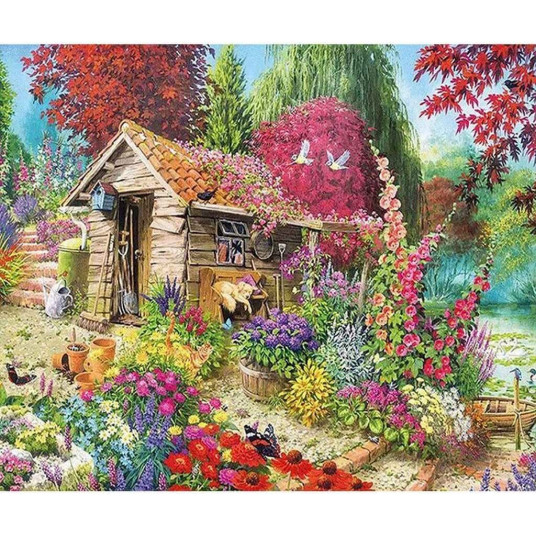 Diamond mosaic - Cottage in the garden