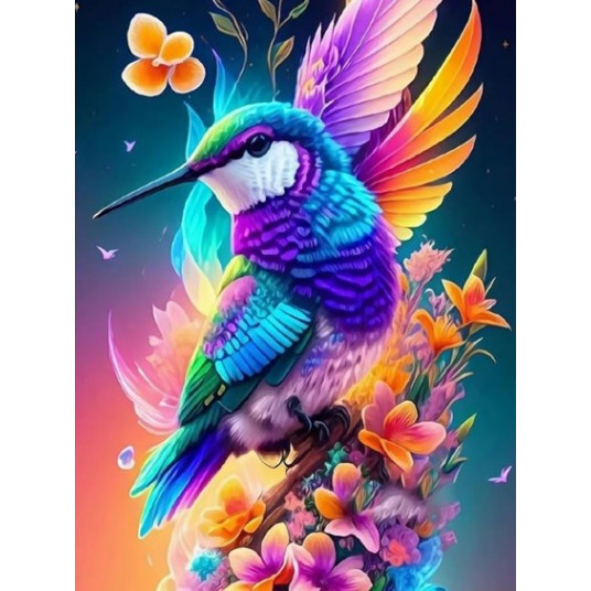 Diamond mosaic - Hummingbird