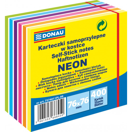 Lipnūs lapeliai 76x76/400, neon-pastel