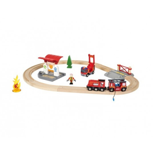 BRIO RAILWAY gaisrininkų rinkinys, 33815000
