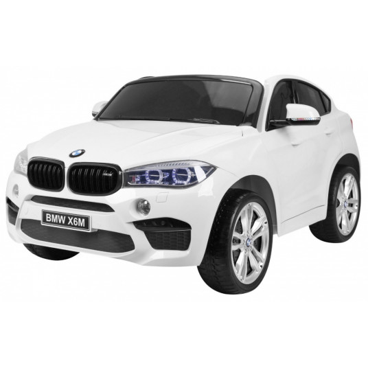 Dvivietis elektromobilis BMW X6M XXL, baltas