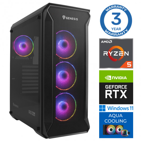  INTOP AQUA Ryzen 5 7600X 32GB DDR5 2TB SSD M.2 NVME+2TB RTX4070 12GB WIN11 