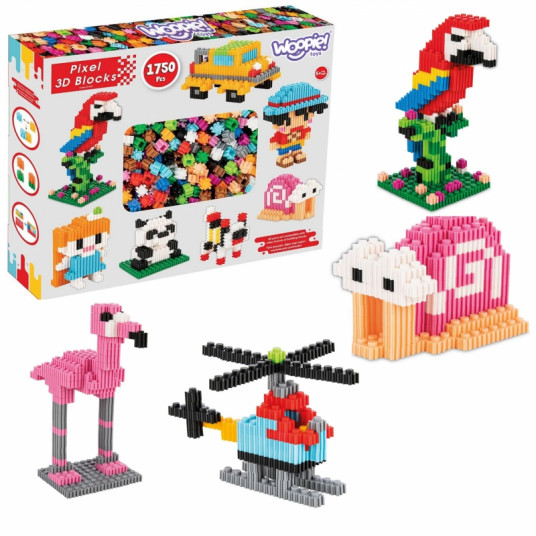 Statybiniai Blokai WOOPIE 3D PIXEL 1750 vnt