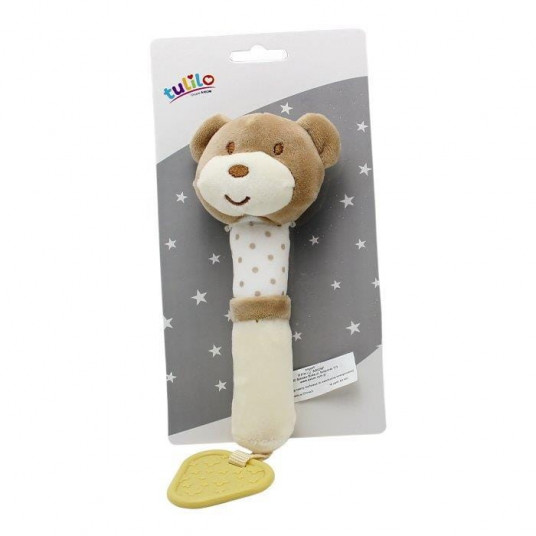 Toy with sound - Caramel Teddy bear 17 cm