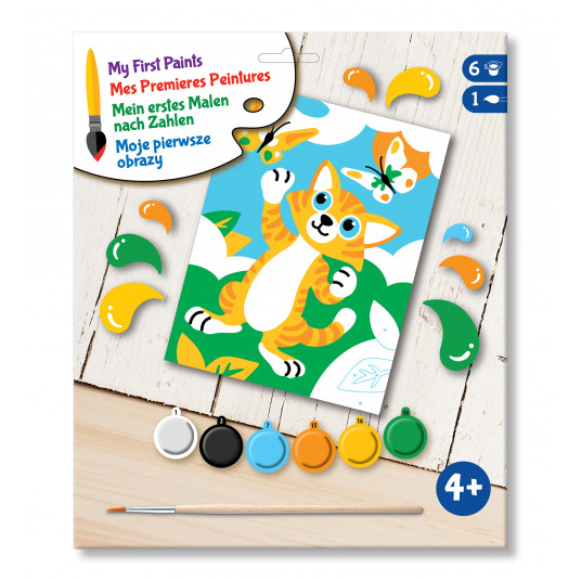 KITFIX DIY „My First Paints“ tapyba pagal skaičius „Kačiukas“