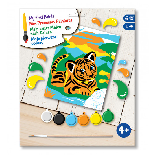KITFIX DIY „My First Paints“ tapyba pagal skaičius „Tigras“