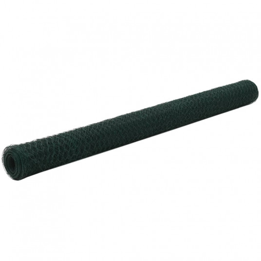  Vielinis tinklas viščiukams su PVC danga, žalias, 25x1,5m 