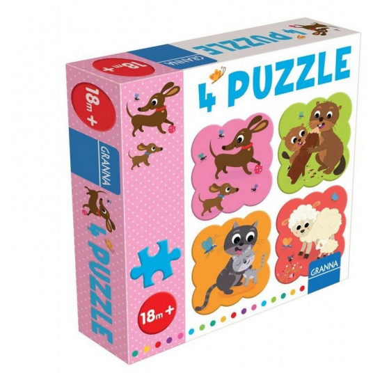 Dachshund puzzle 4 puzzles 4 pieces