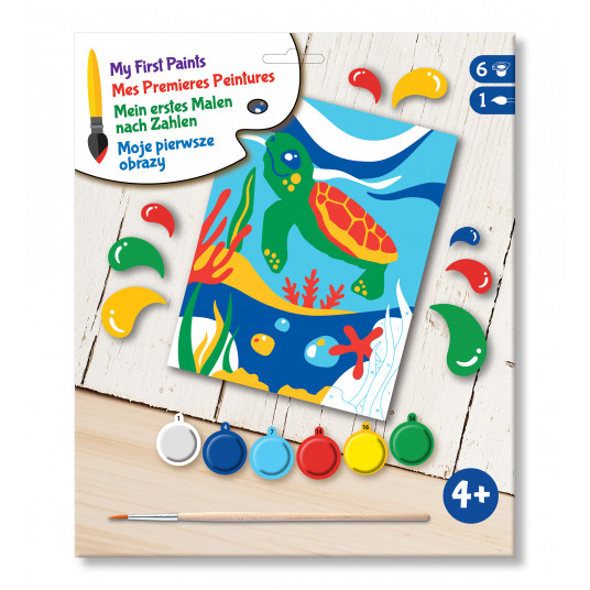 KITFIX DIY „My First Paints“ tapyba pagal skaičius „Vėžlys“