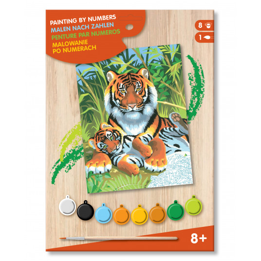 KITFIX DIY „Junior“ tapyba pagal skaičius „Tigrai“