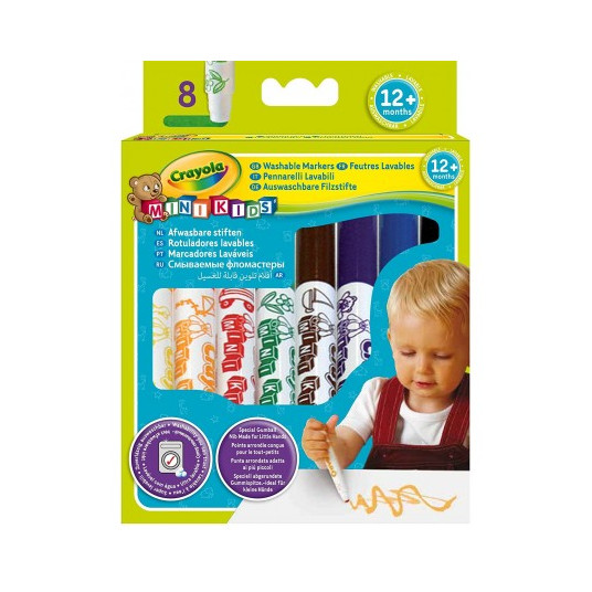 CRAYOLA MINIKIDS Pirmieji flomasteriai, 8 vnt.