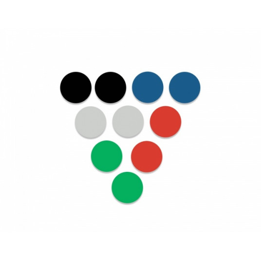 Magnetai Nobo, 20 mm, 8 vnt., raudona sp.