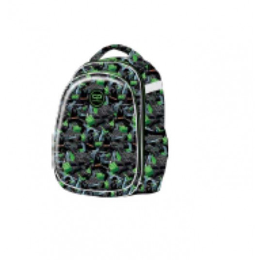Mokyklinė kuprinė CoolPack Block F015823, juoda/žalia