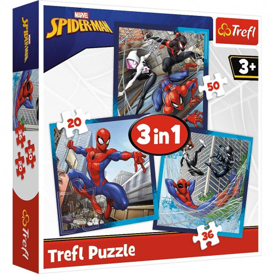 Puzzle 3in1 Spiderman Spider friends