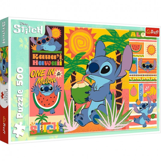 Puzzle 500 pieces Holiday with Stitch, Lilo and Stitch