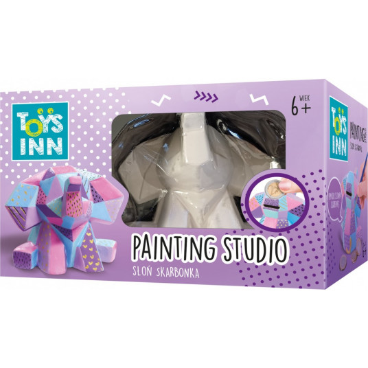 Painting studio figure Elephant piggy bank