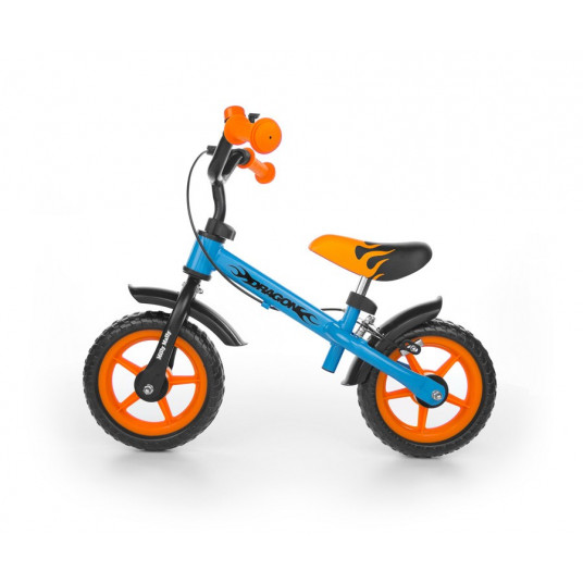 Milly Mally Dragon Z Hamulcem dviratis Plienas Juoda, Mėlyna, Oranžinė