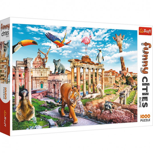 Puzzles 1000 elements Funny Cities Wild Rome