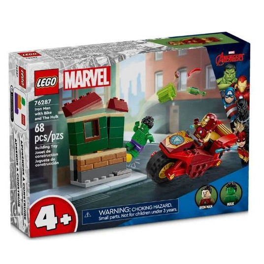 Marvel Super Heroes Iron Man with Bike and The Hulk