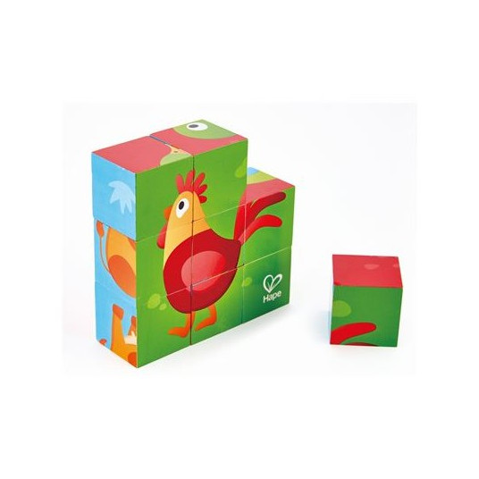 HAPE dėlionė-kaladėlės Fermos gyvūnai, E1618A