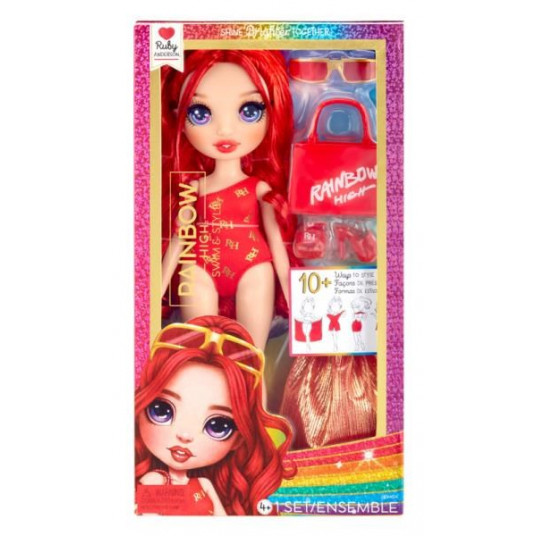 MGA Rainbow High Doll in Swimsuit Swim & Style Ruby Anderson (Red) 507277