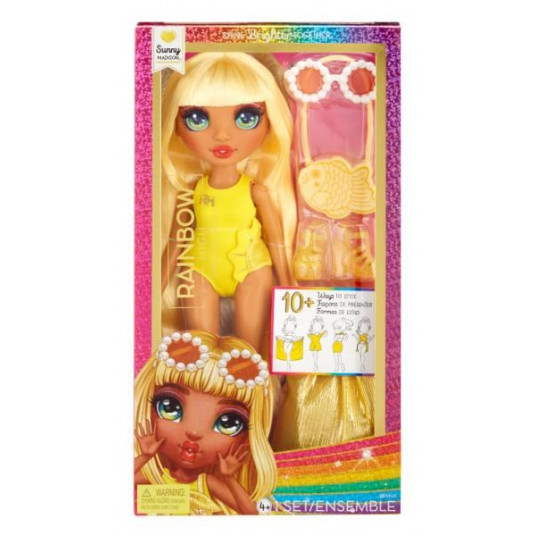 MGA Rainbow High Doll in Swim & Style Sunny Madison Swimsuit (Yellow) 507284