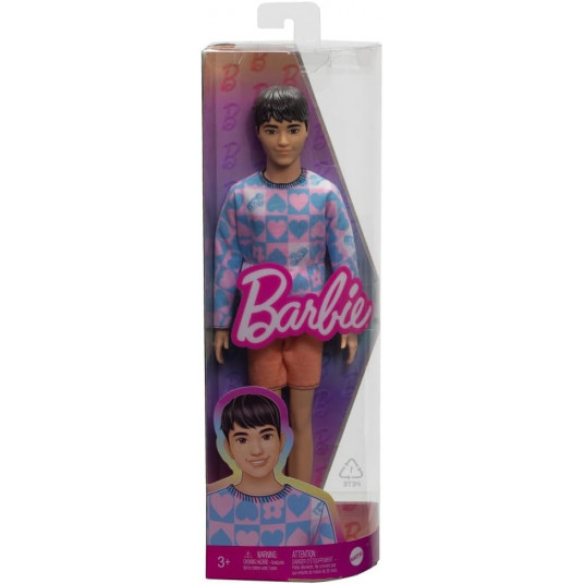 Doll Barbie Fashionistas Ken Hearts sweatshirt