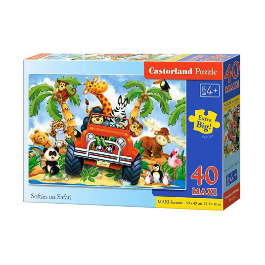 Dėlionė 40 vnt. MAXI Softies „Safari“.