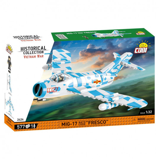 COBI 2424 Historical Collection Vietnam War Vietnam War MiG-17 NATO Code "Fresco" 577 bricks