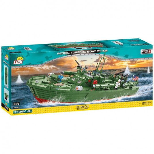 PROMO COBI 4825 Historical Collection WWII Patrol Torpedo Boat PT-109 3726 Pads P1
