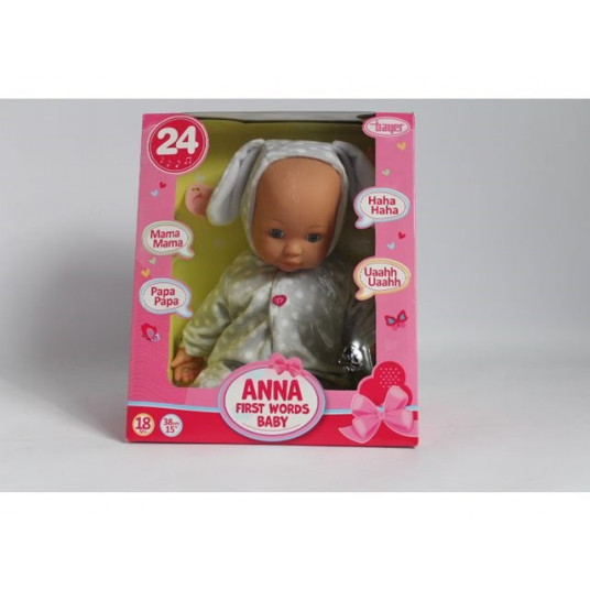 PROMO Bayer Baby Doll Anna First Words Clothes Rabbit 38cm 93822AC