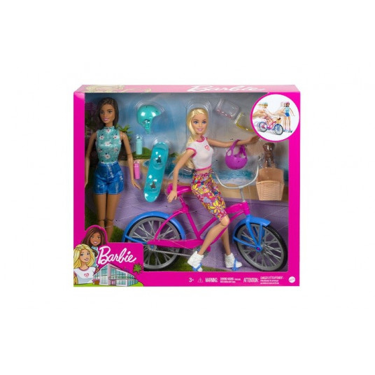 Barbie 2xBike and Skateboard Doll HJY84