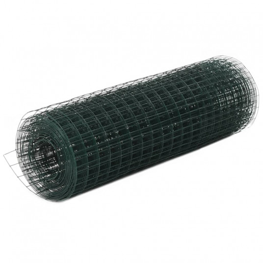  Vielos tinklas su PVC danga, žalias, 10x0,5m 