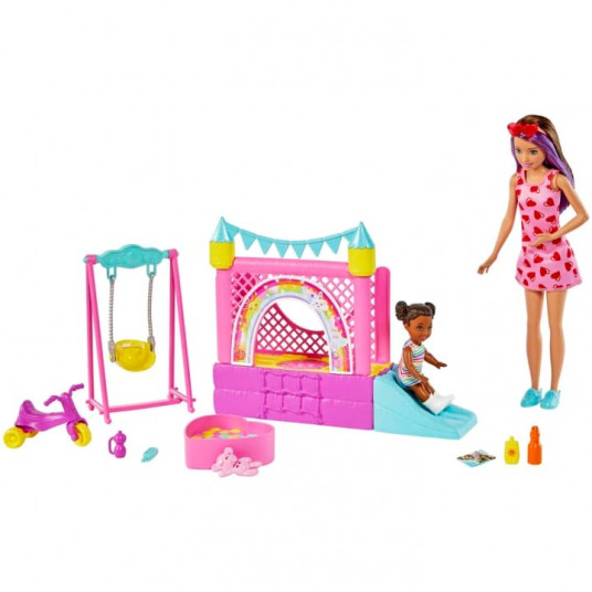 Barbie Doll Babysitter Skipper Bouncy Castle HHB67 p3 MATTEL