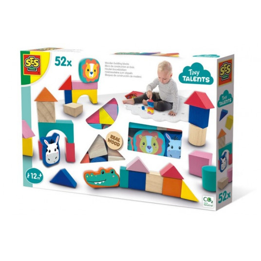SES Wooden Blocks Colorful 52pcs.13143 31432