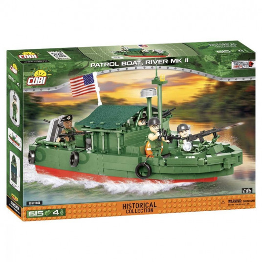 Cobi COBI 2238 Historical Collection Vietnam War Vietnam War Patrol Boat River Mk II 615 blocks p3